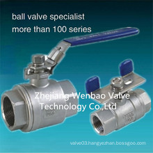 Two Piece Stainless Steel 316 Ball Valve with Butterfly Lever